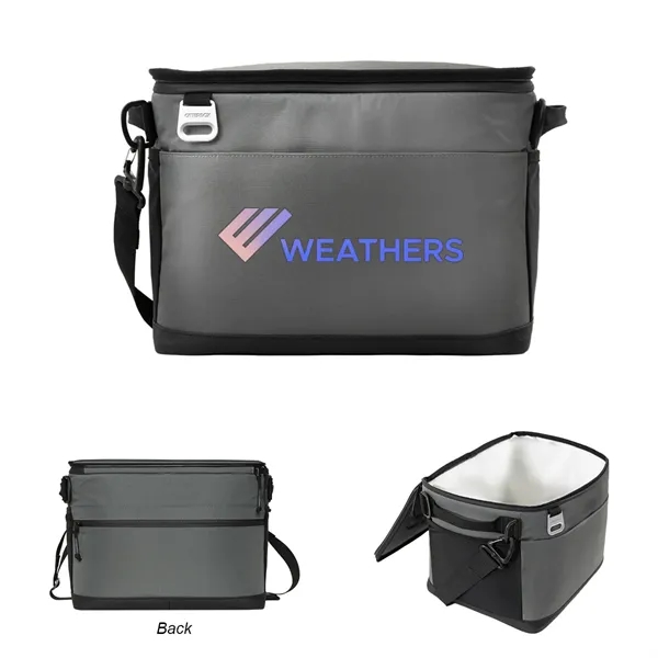 Cooler box with a BPA-free liner, zipper, icepack, bottle opener and... from ASI 61125 Hit Promotional Products / Hit®