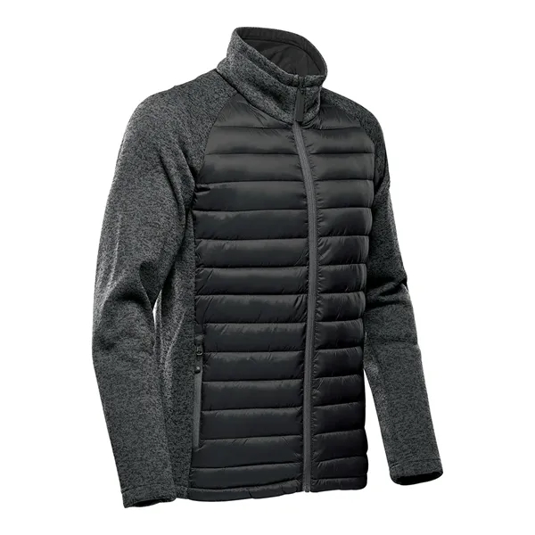 Men's hybrid jacket with an outer shell, water-repellent finish, knit collar,... from ASI 61125 Hit Promotional Products / Hit®