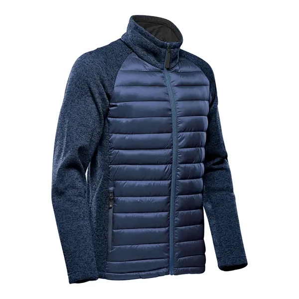 Men's hybrid jacket with an outer shell, water-repellent finish, knit collar,... from ASI 61125 Hit Promotional Products / Hit®