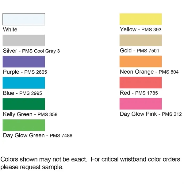 Tear stub wristband, 1".... from ASI 54100 Fields Manufacturing Inc / Fields