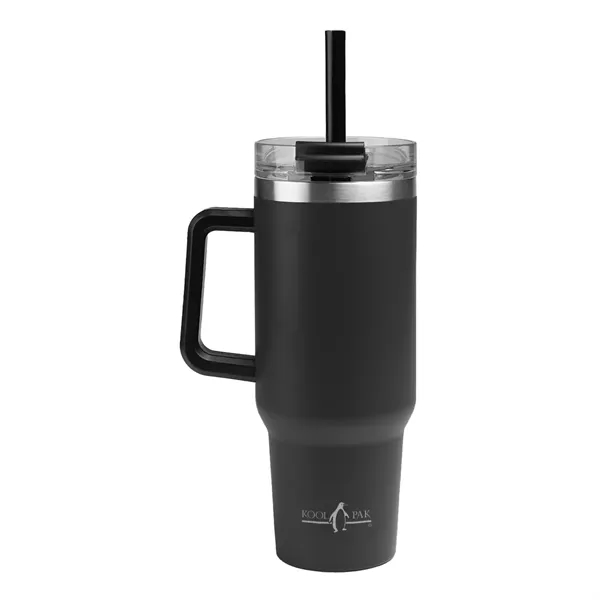 40 oz. stainless steel tumbler with double wall construction, handle, powder-coated... from ASI 61125 Hit Promotional Products / Hit®