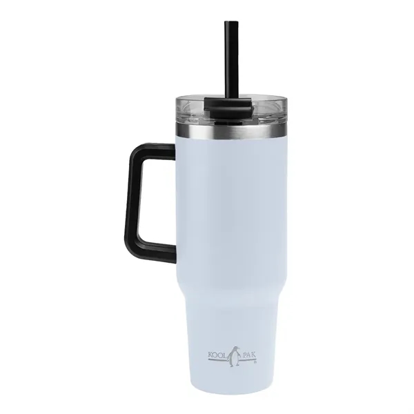 40 oz. stainless steel tumbler with double wall construction, handle, powder-coated... from ASI 61125 Hit Promotional Products / Hit®