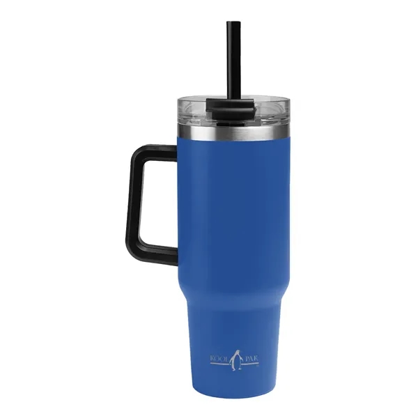 40 oz. stainless steel tumbler with double wall construction, handle, powder-coated... from ASI 61125 Hit Promotional Products / Hit®