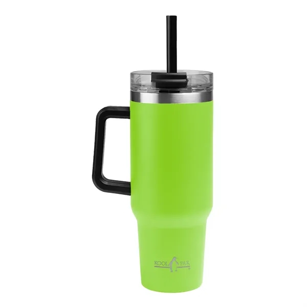 40 oz. stainless steel tumbler with double wall construction, handle, powder-coated... from ASI 61125 Hit Promotional Products / Hit®
