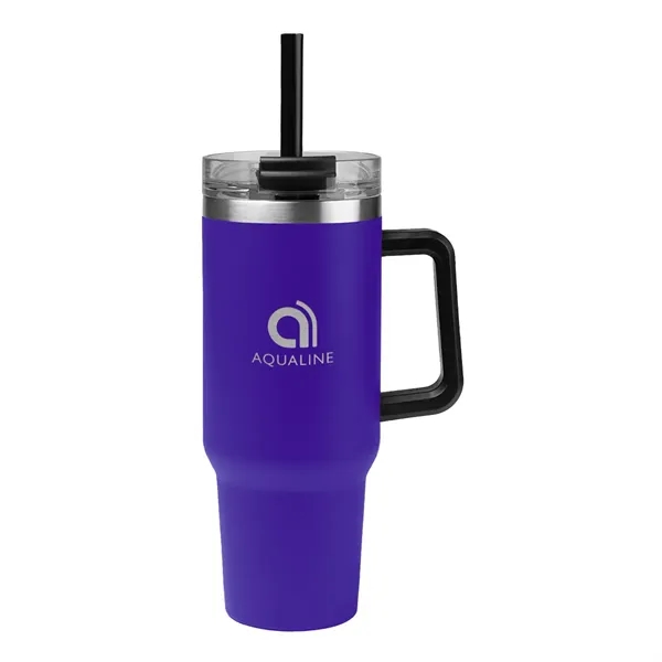 40 oz. stainless steel tumbler with double wall construction, handle, powder-coated... from ASI 61125 Hit Promotional Products / Hit®