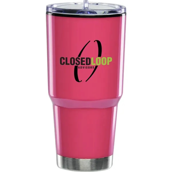 24 oz. plastic double-walled tumbler with push open sliding lid.... from ASI 71920 Moderne Glass Company Inc / Glass America®