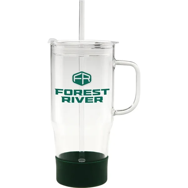 40 oz. borosilicate glass Cafe America Mug with non-slip silicone base,... from ASI 71920 Moderne Glass Company Inc / Glass America®