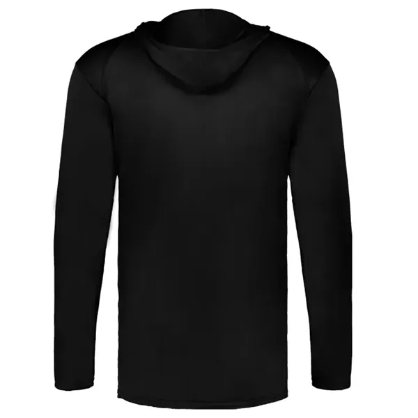 Long sleeve t-shirt paneled shoulder for maximum movement, Self- fabric hood... from ASI 37461 Augusta Sportswear / Badger Sport