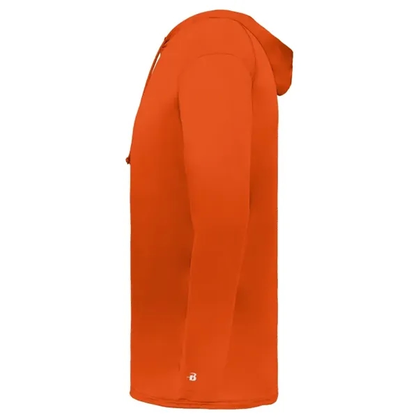 Long sleeve t-shirt paneled shoulder for maximum movement, Self- fabric hood... from ASI 37461 Augusta Sportswear / Badger Sport