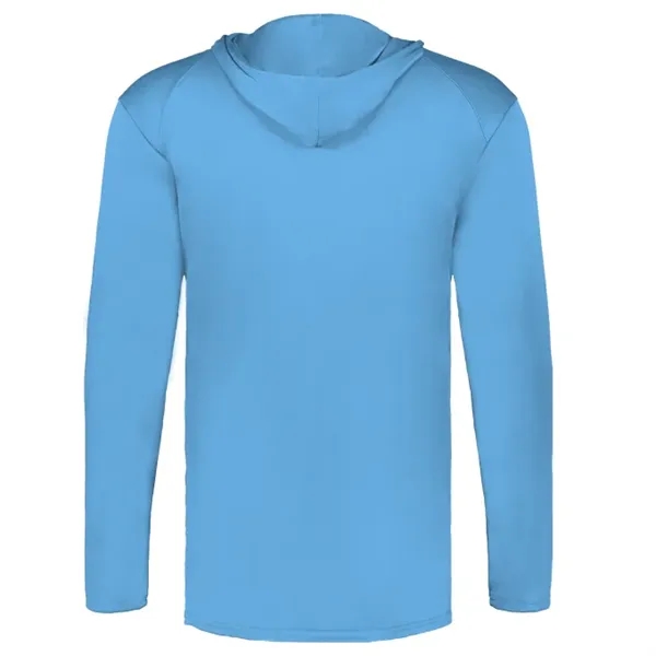 Long sleeve t-shirt paneled shoulder for maximum movement, Self- fabric hood... from ASI 37461 Augusta Sportswear / Badger Sport