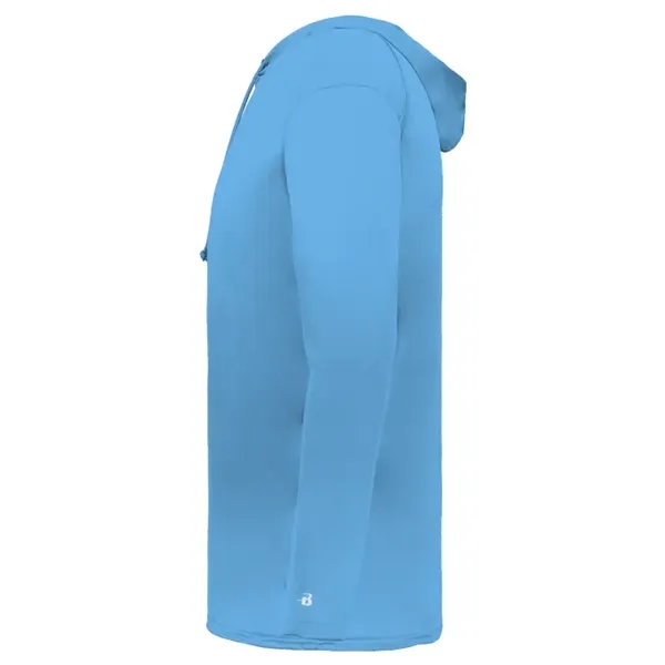 Long sleeve t-shirt paneled shoulder for maximum movement, Self- fabric hood... from ASI 37461 Augusta Sportswear / Badger Sport