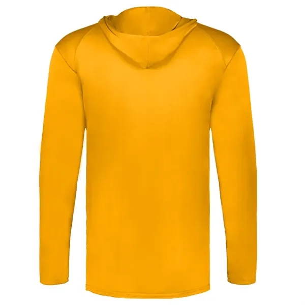 Long sleeve t-shirt paneled shoulder for maximum movement, Self- fabric hood... from ASI 37461 Augusta Sportswear / Badger Sport