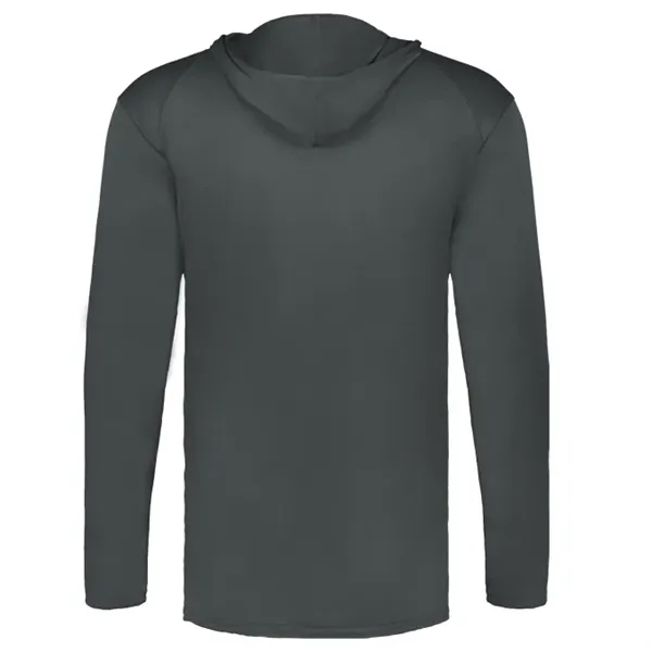 Long sleeve t-shirt paneled shoulder for maximum movement, Self- fabric hood... from ASI 37461 Augusta Sportswear / Badger Sport
