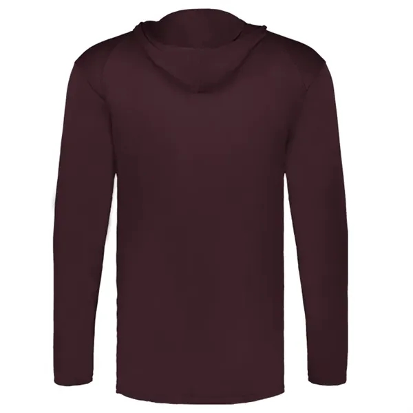 Long sleeve t-shirt paneled shoulder for maximum movement, Self- fabric hood... from ASI 37461 Augusta Sportswear / Badger Sport