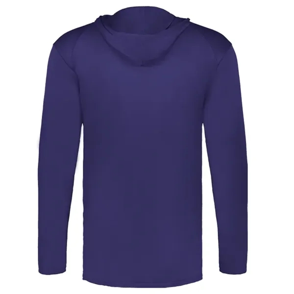 Long sleeve t-shirt paneled shoulder for maximum movement, Self- fabric hood... from ASI 37461 Augusta Sportswear / Badger Sport