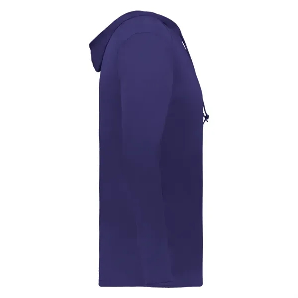Long sleeve t-shirt paneled shoulder for maximum movement, Self- fabric hood... from ASI 37461 Augusta Sportswear / Badger Sport