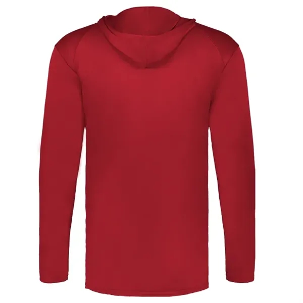 Long sleeve t-shirt paneled shoulder for maximum movement, Self- fabric hood... from ASI 37461 Augusta Sportswear / Badger Sport