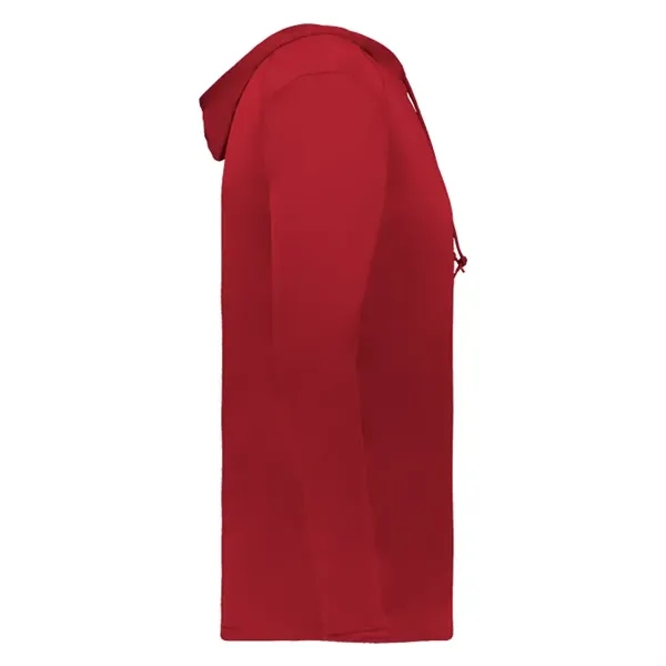 Long sleeve t-shirt paneled shoulder for maximum movement, Self- fabric hood... from ASI 37461 Augusta Sportswear / Badger Sport