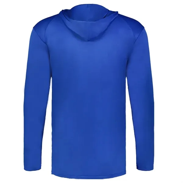 Long sleeve t-shirt paneled shoulder for maximum movement, Self- fabric hood... from ASI 37461 Augusta Sportswear / Badger Sport