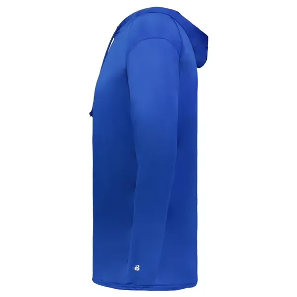 Long sleeve t-shirt paneled shoulder for maximum movement, Self- fabric hood... from ASI 37461 Augusta Sportswear / Badger Sport