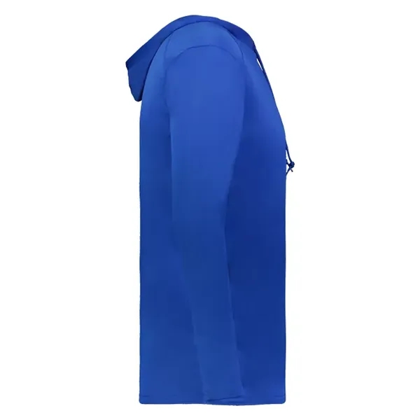 Long sleeve t-shirt paneled shoulder for maximum movement, Self- fabric hood... from ASI 37461 Augusta Sportswear / Badger Sport