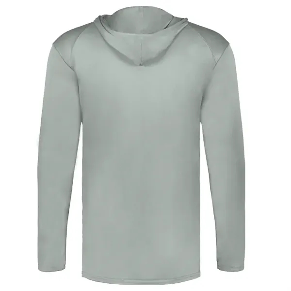 Long sleeve t-shirt paneled shoulder for maximum movement, Self- fabric hood... from ASI 37461 Augusta Sportswear / Badger Sport