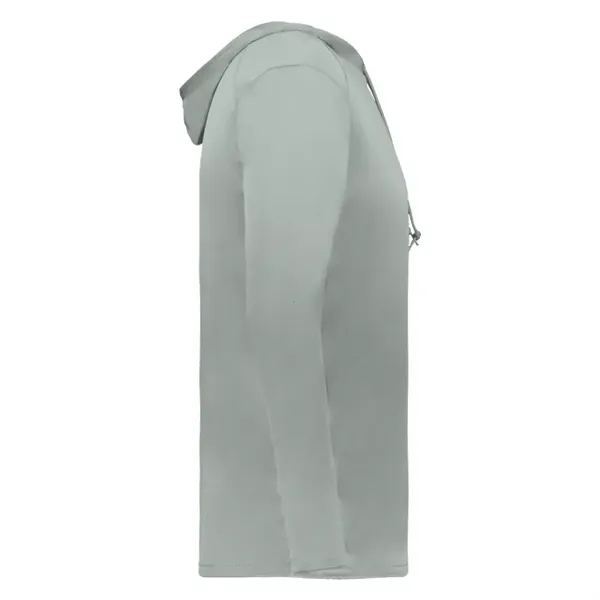 Long sleeve t-shirt paneled shoulder for maximum movement, Self- fabric hood... from ASI 37461 Augusta Sportswear / Badger Sport