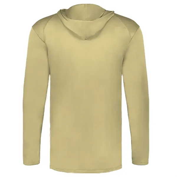 Long sleeve t-shirt paneled shoulder for maximum movement, Self- fabric hood... from ASI 37461 Augusta Sportswear / Badger Sport