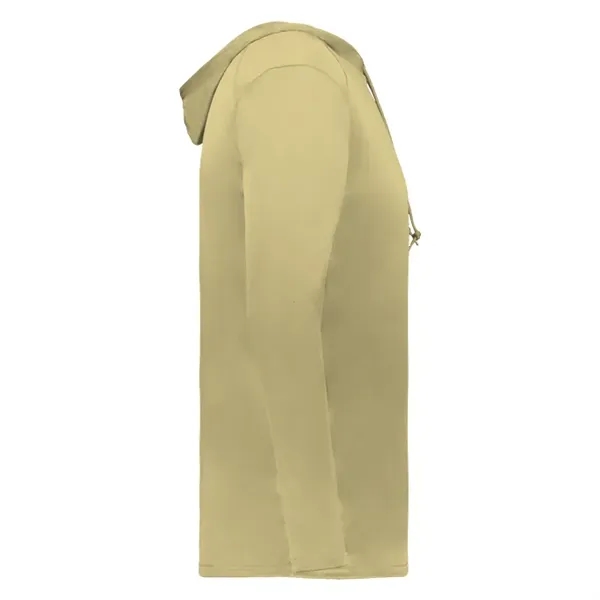 Long sleeve t-shirt paneled shoulder for maximum movement, Self- fabric hood... from ASI 37461 Augusta Sportswear / Badger Sport