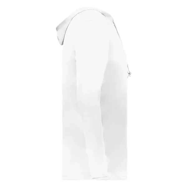 Long sleeve t-shirt paneled shoulder for maximum movement, Self- fabric hood... from ASI 37461 Augusta Sportswear / Badger Sport