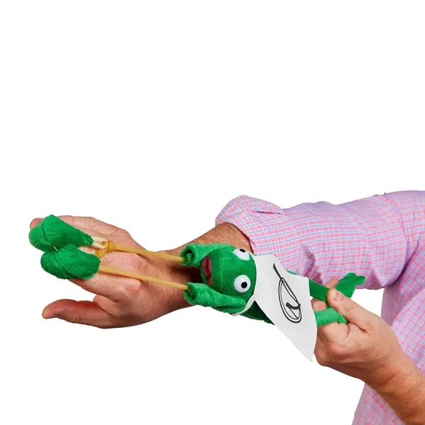 9" flying noise-making frog toy with sling shot action and cape.... from ASI 63549 Jornik Manufacturing Corp / Jornik