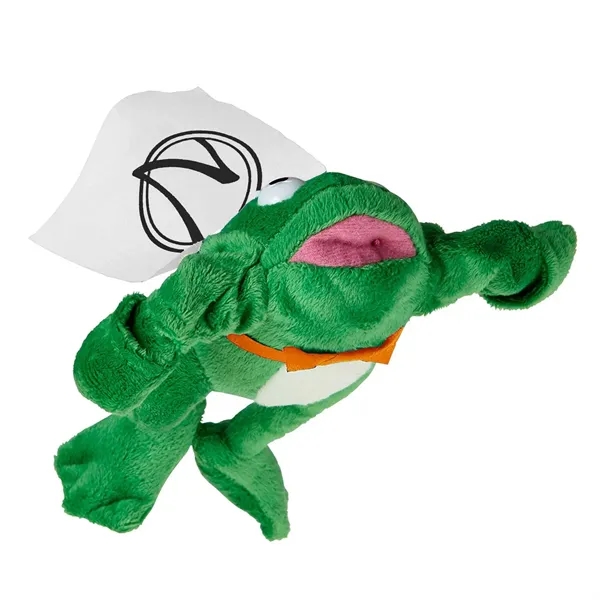9" flying noise-making frog toy with sling shot action and cape.... from ASI 63549 Jornik Manufacturing Corp / Jornik