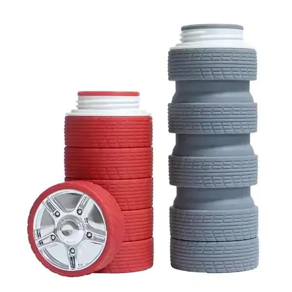 Foldable silicone tire shaped bottle of 25 oz with 1 color... from ASI 37218 Athena Promo (tm)