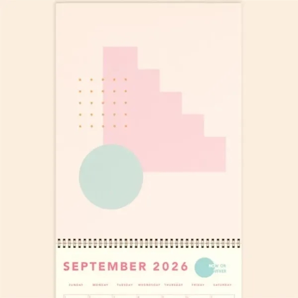 Stock 12 Month Calendar. Pick your color scheme, and choose coil... from ASI 74710 Numo