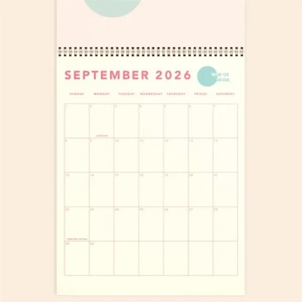 Stock 12 Month Calendar. Pick your color scheme, and choose coil... from ASI 74710 Numo