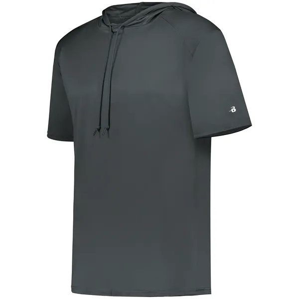 B-Core Short Sleeve Hoodie with odor resistant performance fabric.... from ASI 37461 Augusta Sportswear / Badger Sport