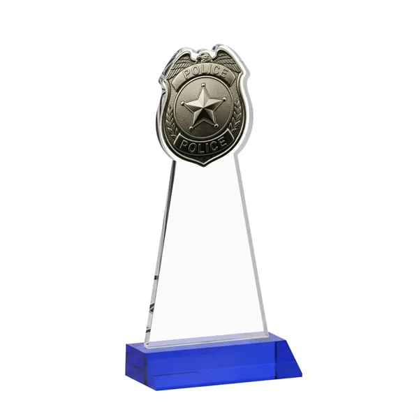 Item #AWARD AWS425-L Police Badge Award - Blue