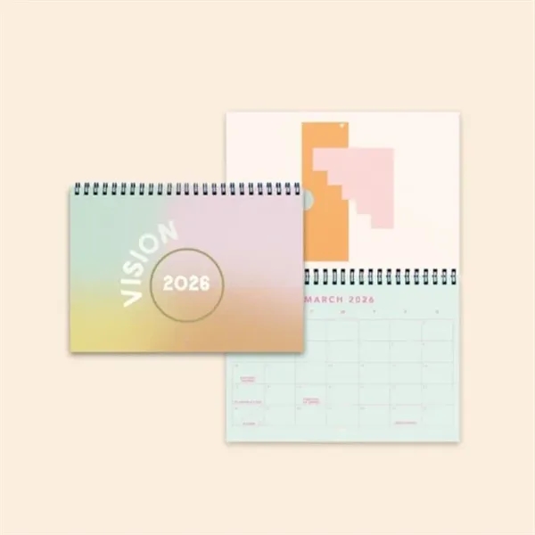 Stock 12 Month Calendar. Pick your color scheme, and choose coil... from ASI 74710 Numo