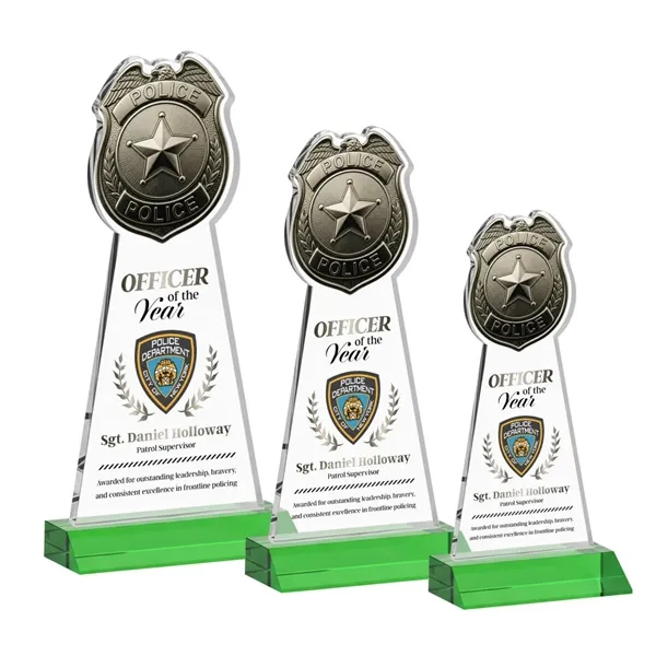 Item #AWARD AWV425-G Police Badge VividPrint™ Award - Green