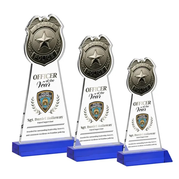 Item #AWARD AWV425-L Police Badge VividPrint™ Award - Blue