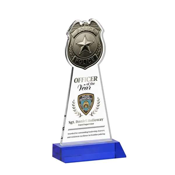 Item #AWARD AWV425-L Police Badge VividPrint™ Award - Blue