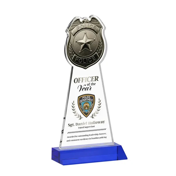 Item #AWARD AWV425-L Police Badge VividPrint™ Award - Blue
