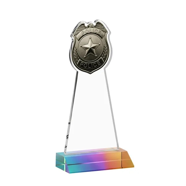 Item #AWARD AWV425-M Police Badge VividPrint™ Award - Prismatic