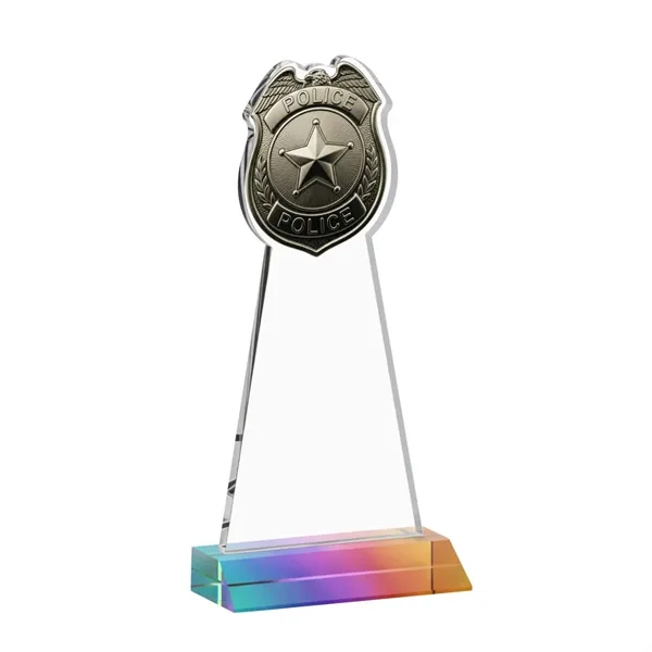 Item #AWARD AWV425-M Police Badge VividPrint™ Award - Prismatic