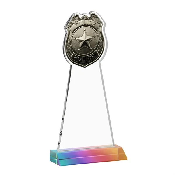 Item #AWARD AWV425-M Police Badge VividPrint™ Award - Prismatic