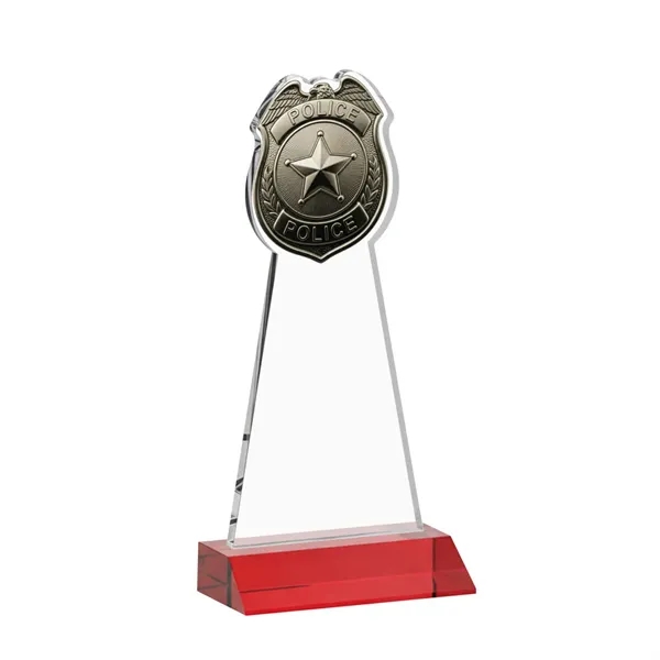 Item #AWARD AWV425-R Police Badge VividPrint™ Award - Red