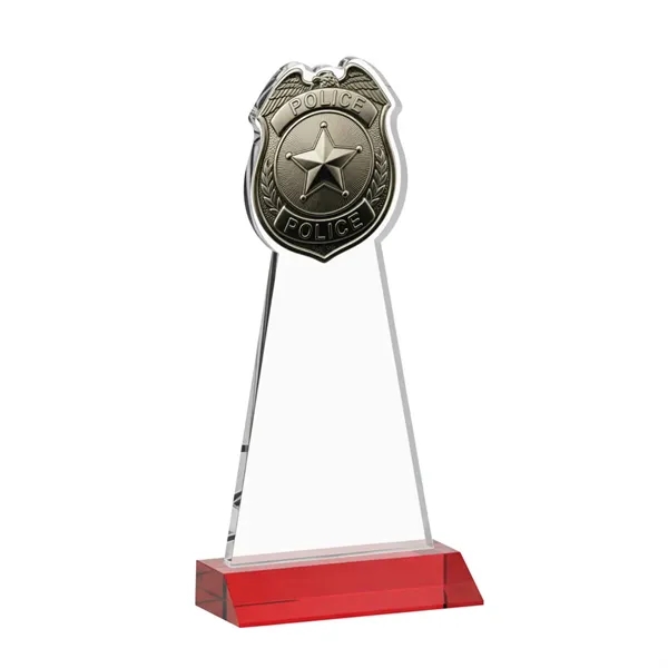 Item #AWARD AWV425-R Police Badge VividPrint™ Award - Red