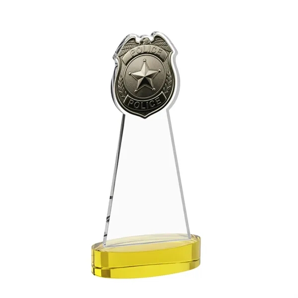 Item #AWV4255-D Police Badge VividPrint™ Award on Alberton Base - Gold