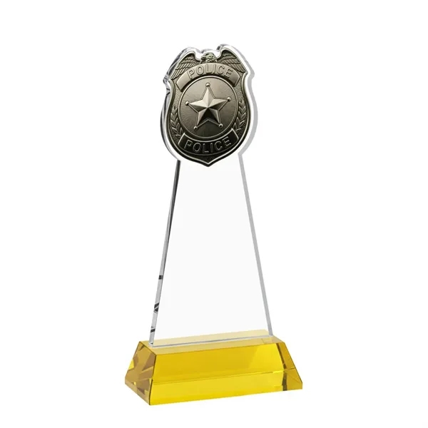 Item #AWV4256-D Police Badge VividPrint™ Award on Hartford Base - Gold