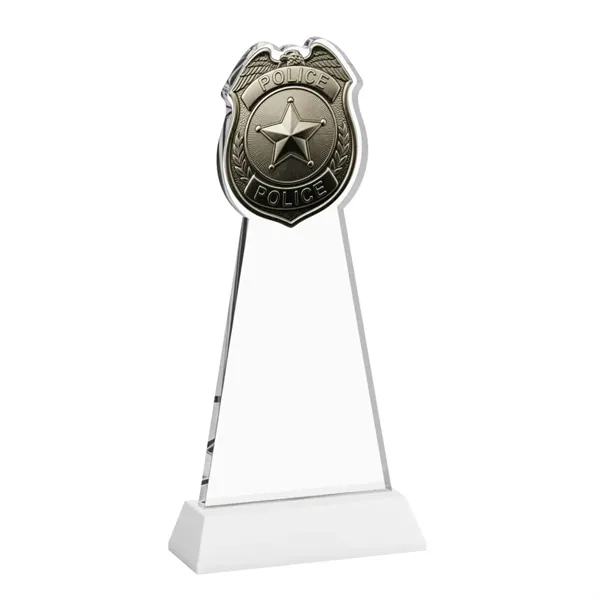 Item #AWV4256-W Police Badge VividPrint™ Award on Hartford Base - White